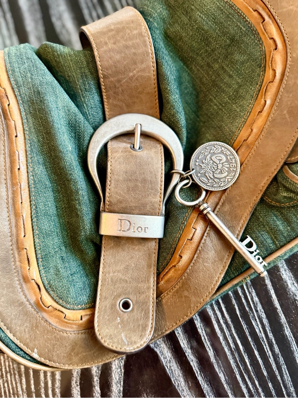 Dior Denim Gaucho Saddle Medium - Picture 7 of 8